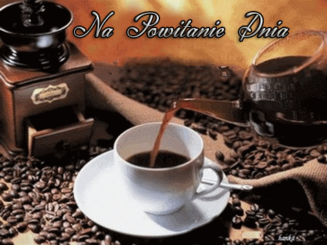 Kawa w filiżance na powitanie dnia